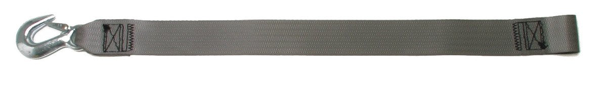 BoatBuckle Winch Strap with Loop End, Gray, 2-Inch x 15-Feet