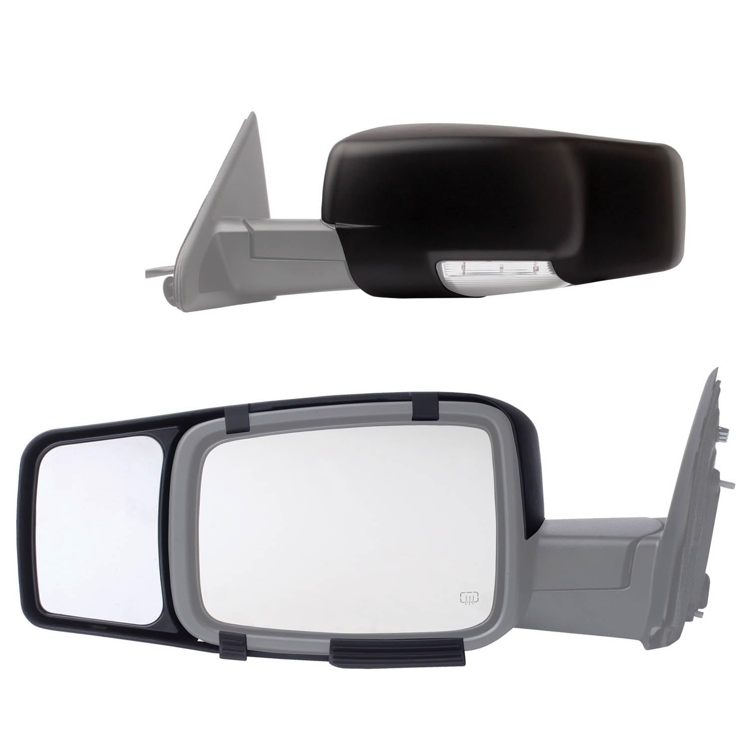 Fit System K-Source 80710 Snap-On Towing Mirrors For 09-18 Ram 1500, 19-23 Ram 1500 Classic, 10-22 Ram 2500, 3500, Pair