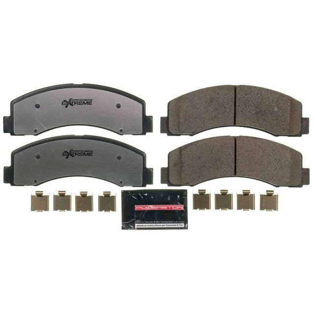 Power Stop Z36-2087 Truck & Tow Brake Pads - Carbon-Fiber Ceramic, Black, for 2010-2020 Ford Expedition & F-150, 2010-2021 Lincoln