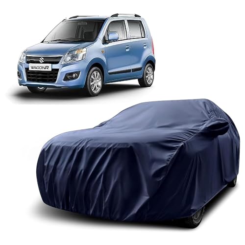 Sulfar 100% Water Resistant Car Body Cover Compatible With Mirror For Maruti Suzuki New Wagonr (2010 (Triple Stitched, Full Bott