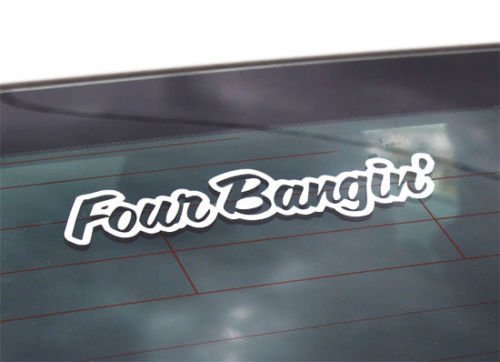 Ijdmtoy Four Bangin! Jdm Cool Dope Sortaflash Style Car Window Bumper Vinyl Decal Stickers