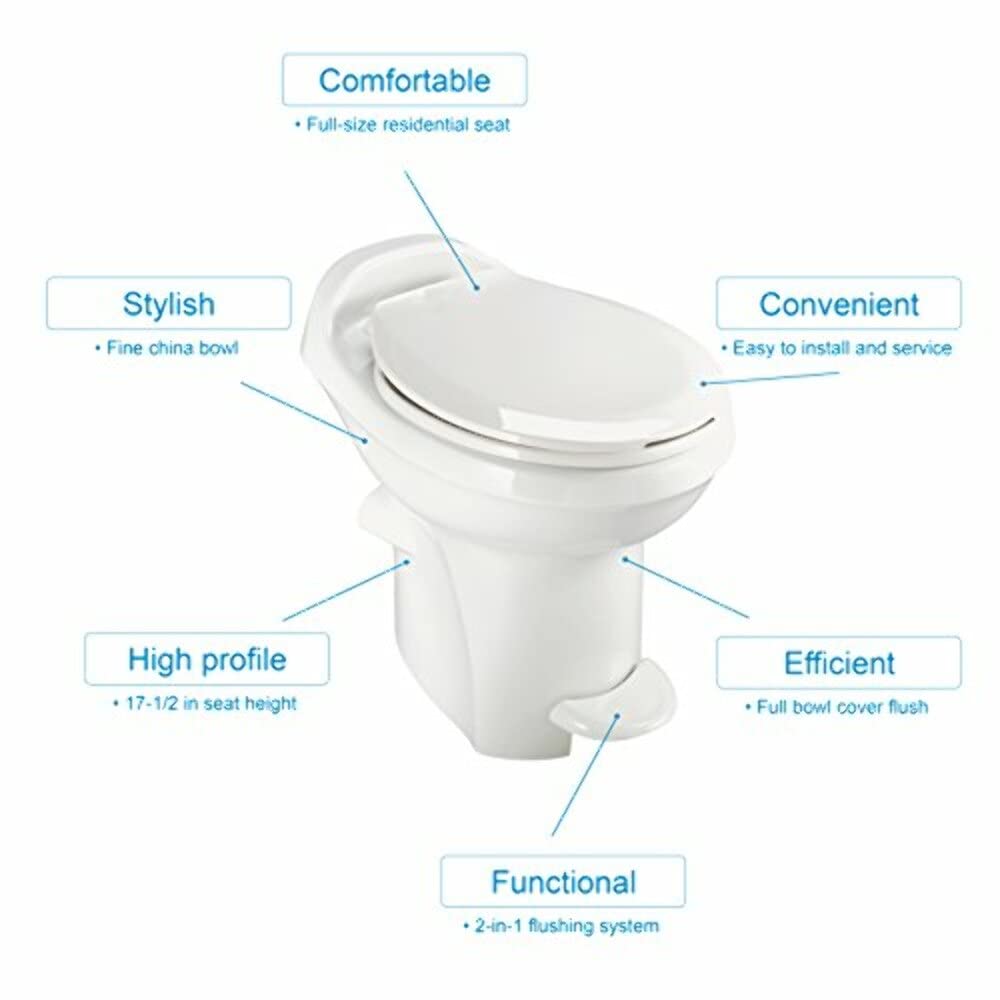 Thetford Aqua Magic Style Plus Toilet - Model 34429, High Profile, White