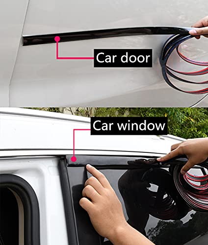 Sbwlkj 25Ft Automotive Trim Molding Glossy Black 1-9/16''(40Mm) Heavy Duty Car Side Moldings(Self Adhesive) Uv-Protected Scratch