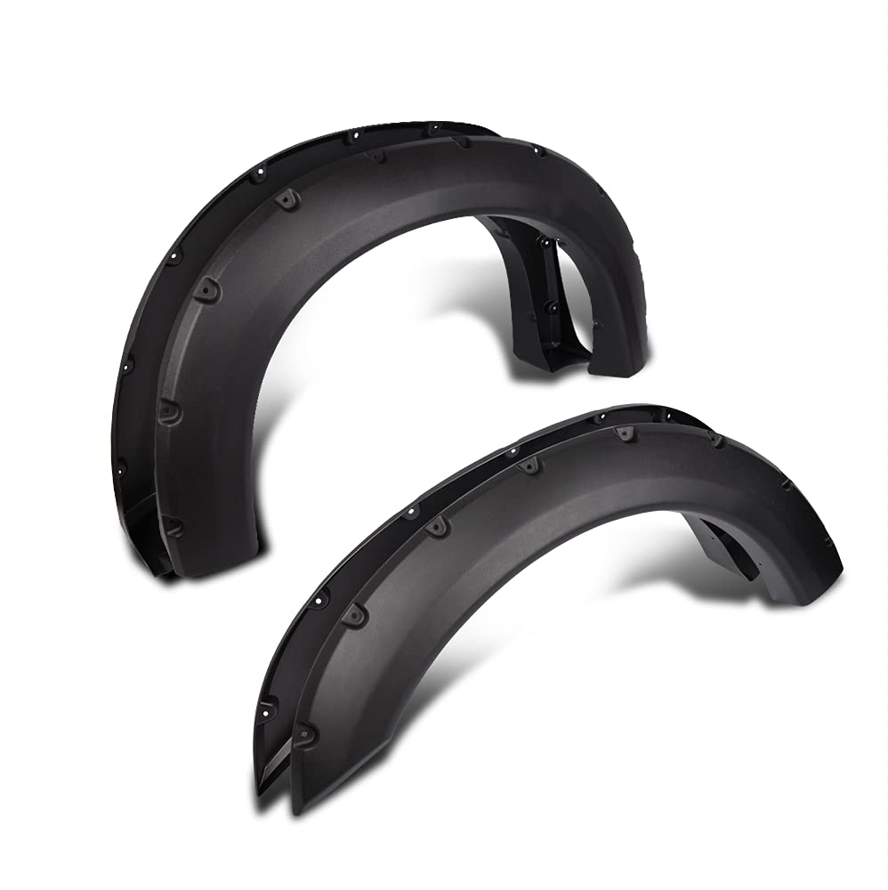 PIT66 Textured Black Wheel Cover Tire Fender Flares Compatible with Ford F250 F350 Super Duty 1999-2007 (Does Not Fit Dually Mod
