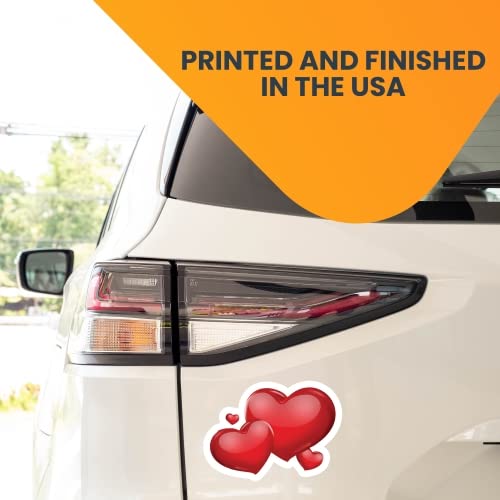 Magnet Me Up Red Hearts Magnet Decal, 6x4", Heavy Duty Vinyl for Cars, Fridges, Laptops - M-28, Perfect for Valentine's Day