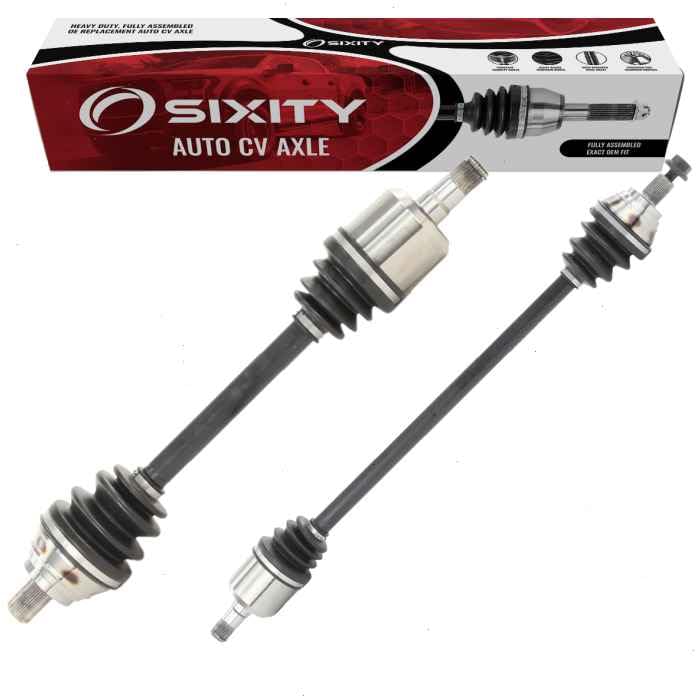 Sixity Auto 2 pc Front CV Axle Kit compatible with Volkswagen Jetta 1.4L L4 1.8L 2.5L L5 2005-2018 - Pair Left Right Driver Pass