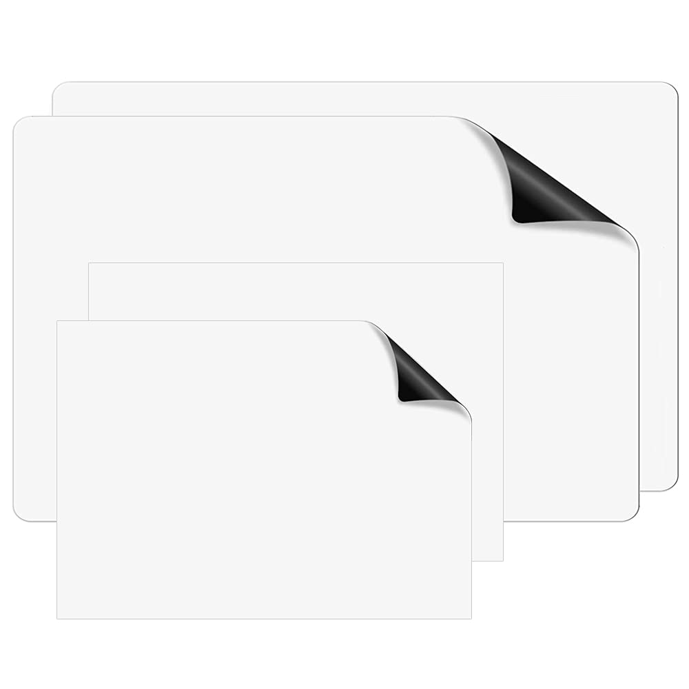 4 Pack Blank Magnetic Car Signs, Rounded Corners Blank Car Magnet Set For Advertise Business, Cover Company Logo (For Hoa), Prev