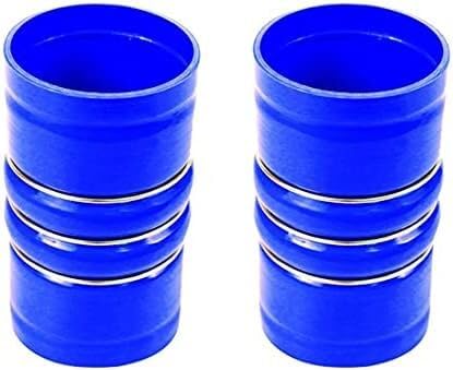 Torque 2Pcs Silicone Cac Charge Air Cooler Hump Hose 3 1/2'' X 6 3/8'' With T-Bolt Clamps Set, 3.5 Inch Id Turbo, Air Intake And