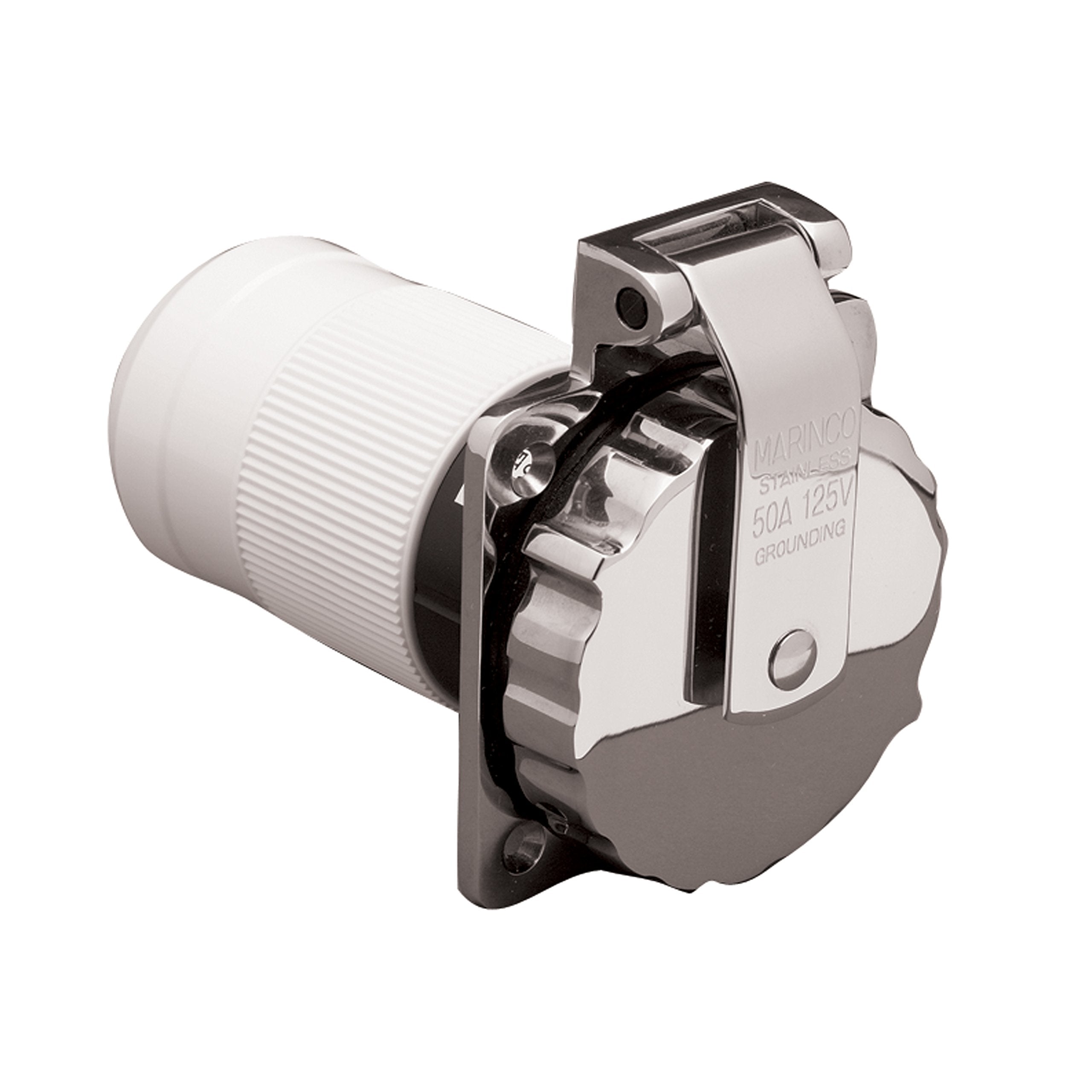 Parkpower By Marinco 6373El-Brv Stainless Steel Rv Power Inlet, 50A, 125/250V
