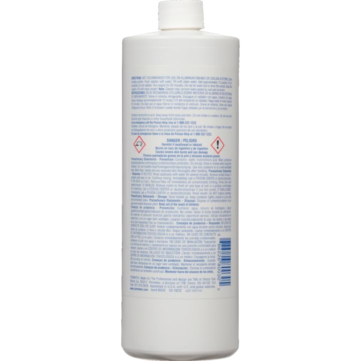 Permatex Heavy Duty Radiator Cleaner - 1 Quart (32 Fl Oz) - Model 80030