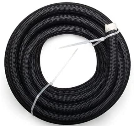 Lotcesfun 16AN Fuel Line Hose Braided Nylon Stainless Steel Oil & Gas CPE Transmission Oil Cooler Line Coolant Hose Fuel Line Pu