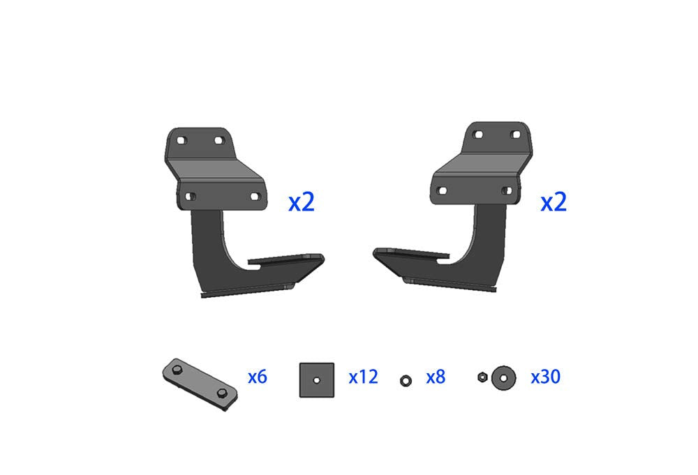 Hd Ridez Blow Molding Running Boards Side Step Compatible With Ford F150 2015-2024 Super Cab & F-250 F-350 Super Duty 2017-2024