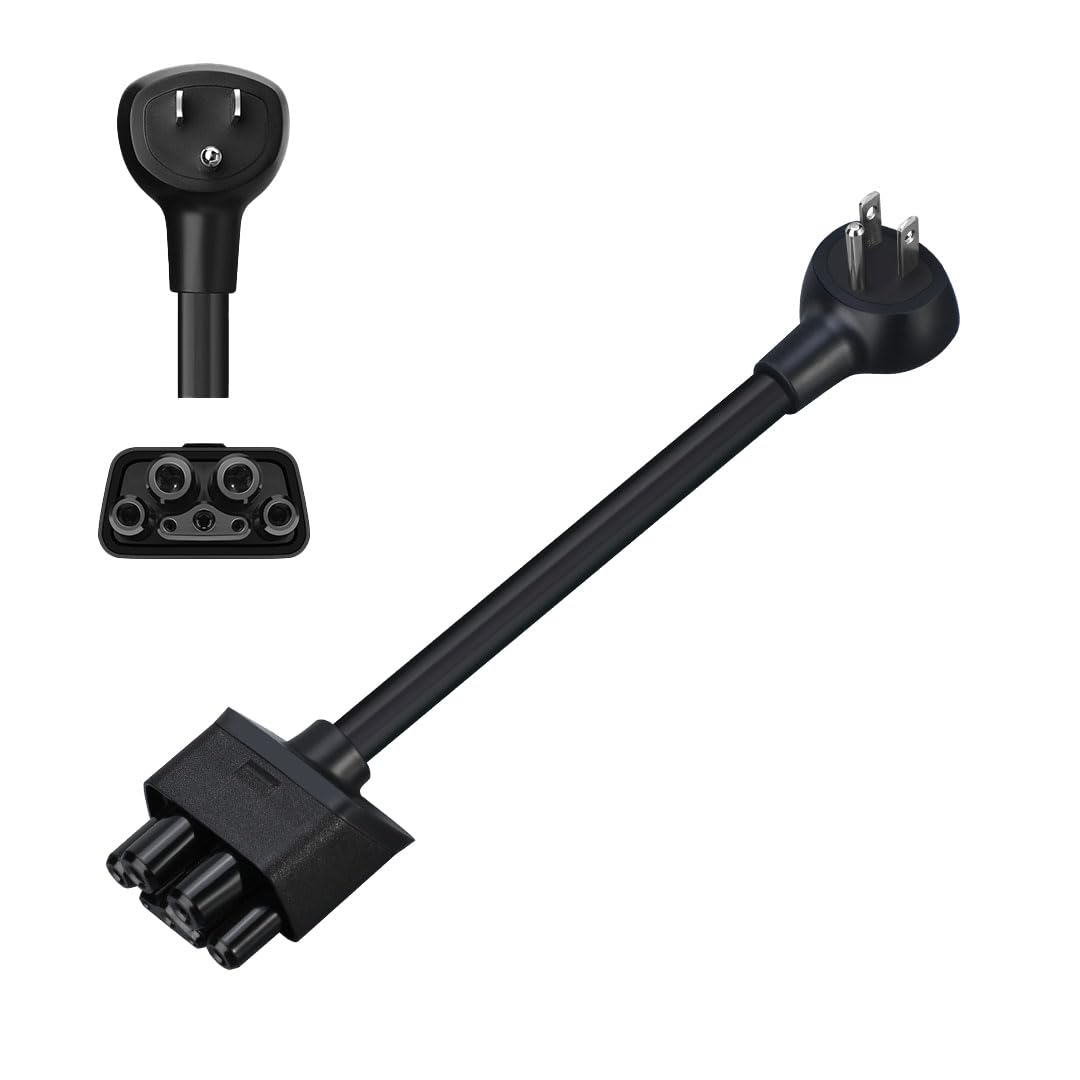 Lenz Nema 05-15 Adapter For Tesla Gen 2 Mobile Charger (Verify Correct Outlet For Plug), Plug Tesla Portable Charger To 120V 5-1
