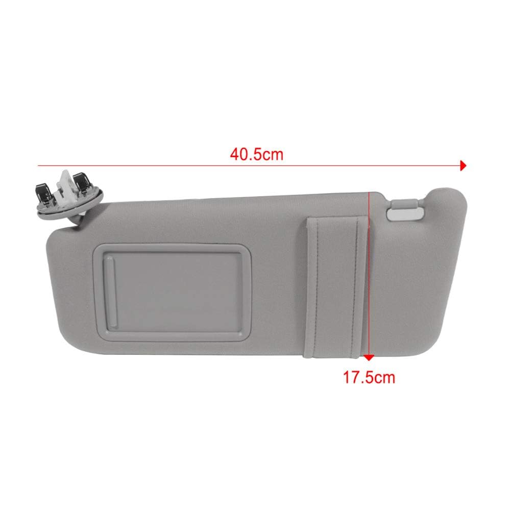 Scitoo Left And Right Sides Gray Sun Visor Fit For 2006-2011 For Toyota For Camry 74320-06800-B0,04002-30706-B0,74310-06770-B0,0