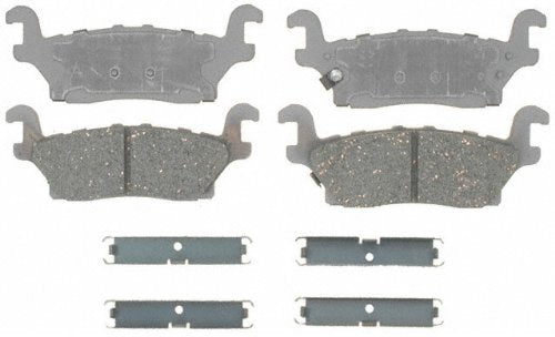 Acdelco Silver 14D1120Ch Ceramic Rear Disc Brake Pad Set With Hardware
