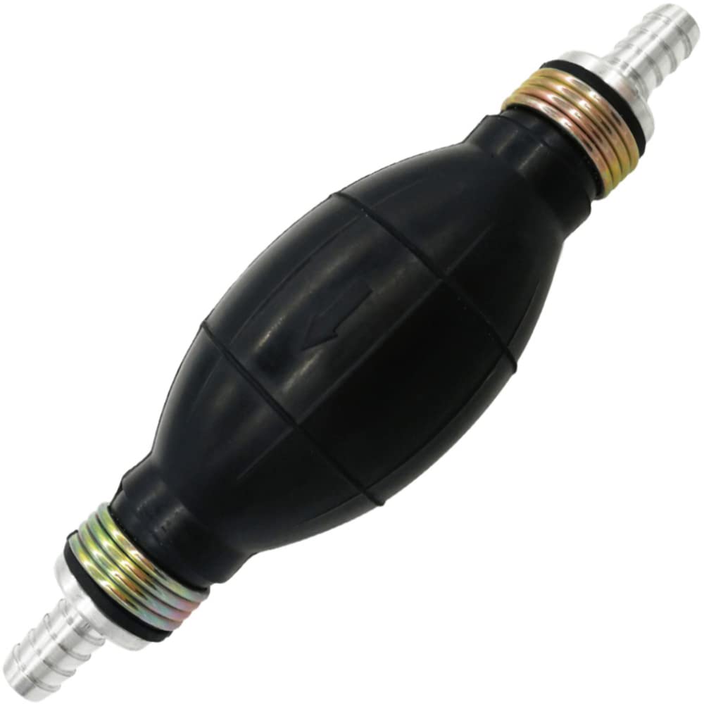 Automotive-leader 10mm 3/8'' Black Bulb Type Rubber Fuel Transfer Vacuum Fuel Line Hand Primer Gasoline Petrol Diesel Pump Bulb 