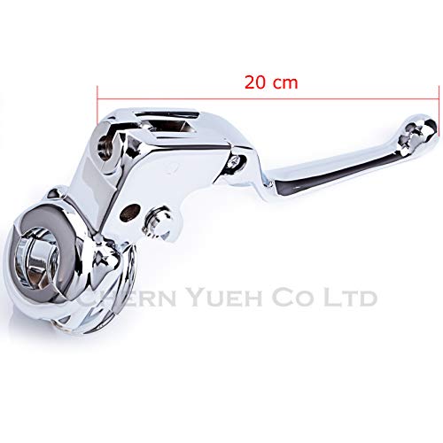 Chern Yueh Chrome Clutch Lever Perch Clamp for 96-06 Harley-Davidson Dyna Softail Touring, Aluminum, Model 4718018175684