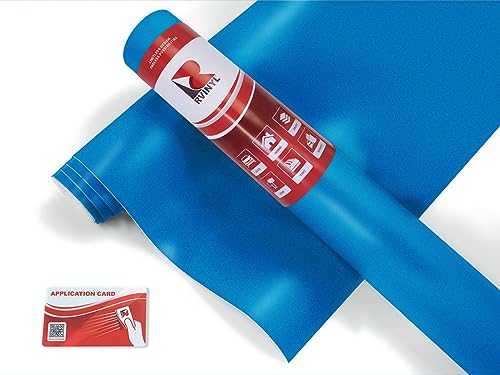 ORACAL 970RA Series Dual Cast Wrap Film in Matte Metallic Azure Blue 197M - 1ft x 5ft Thick Car Vinyl Roll with Air Release Adhe