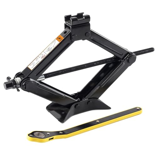 Uchrang Scissor Jack Car Jack With Saving Effort Ratcheting Handle || Design,Portable Car Tire Jack For Auto/Suv/Mpv (1.5 Ton)