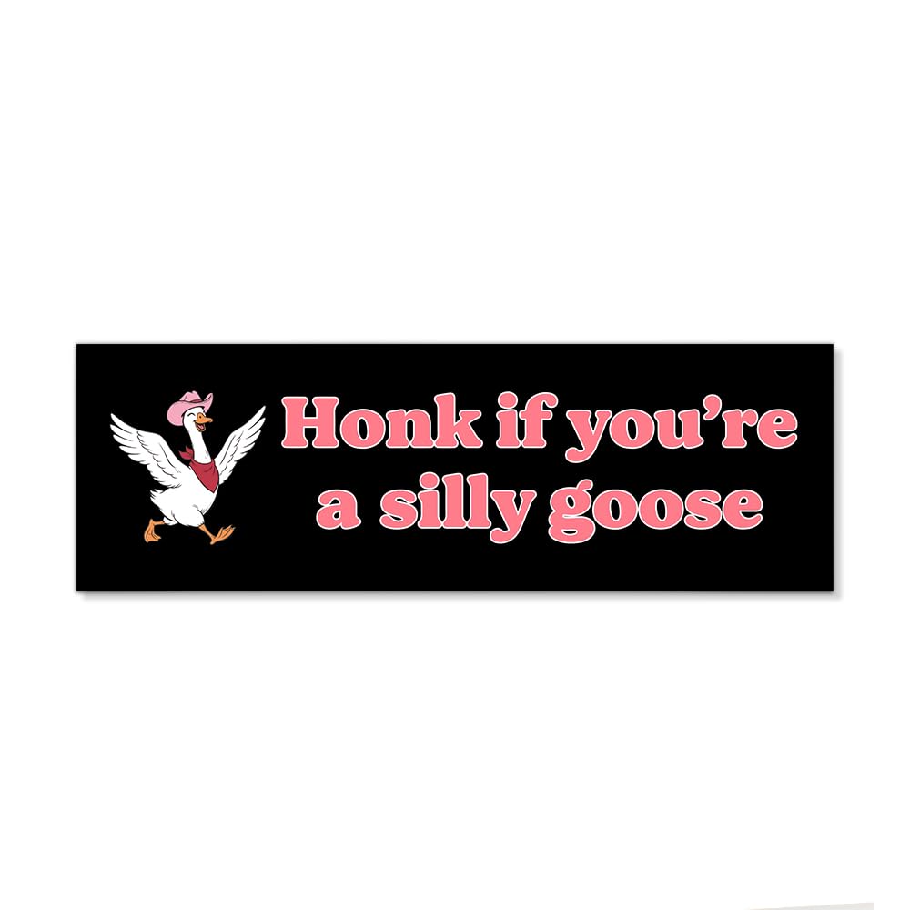 JMYROG Honk If Youre A Silly Goose Funny Car Bumper Magnet Sticker, Sarcastic Silly Goose Waterproof Car Sticker, Humor Dontt H