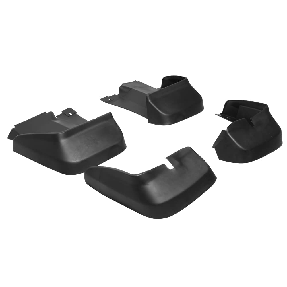 Splash Guard Compatible With 2006-2011 Honda Civic 4Dr Sedan, Factory Style Pu Black Bodykit By Ikon Motorsports, 2007 2008 2009