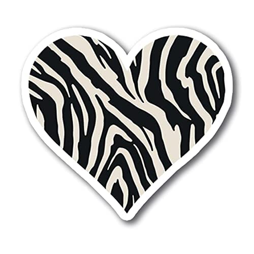 Magnet Me Up Zebra Print Heart Magnet Decal, 5 Inches, Heavy Duty Automotive Magnet For Car Truck Suv Or Any Other Magnetic Surf