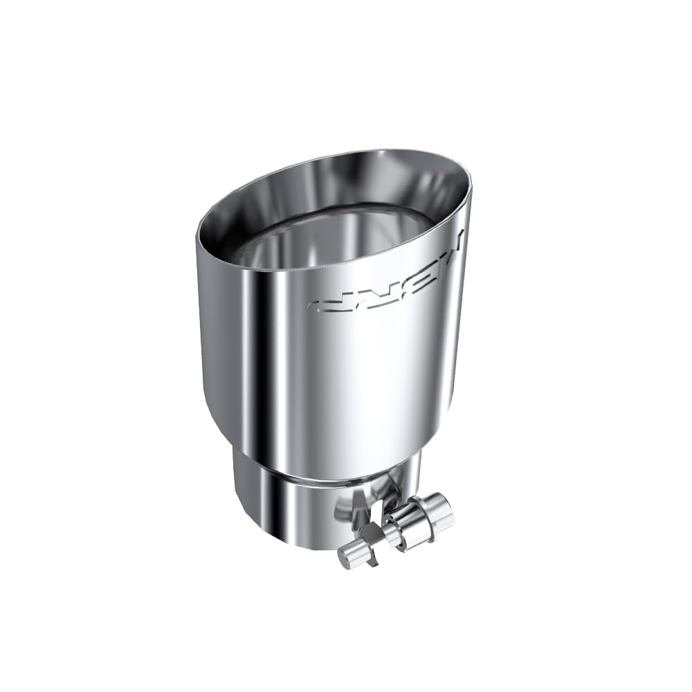 Mbrp T5122 T304 Dual Wall Angled Tip, 4' O.D., 3' Inlet, 8' Length