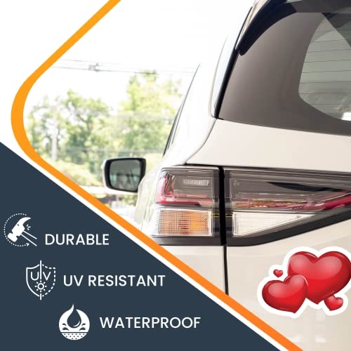 Magnet Me Up Red Hearts Magnet Decal, 6x4", Heavy Duty Vinyl for Cars, Fridges, Laptops - M-28, Perfect for Valentine's Day