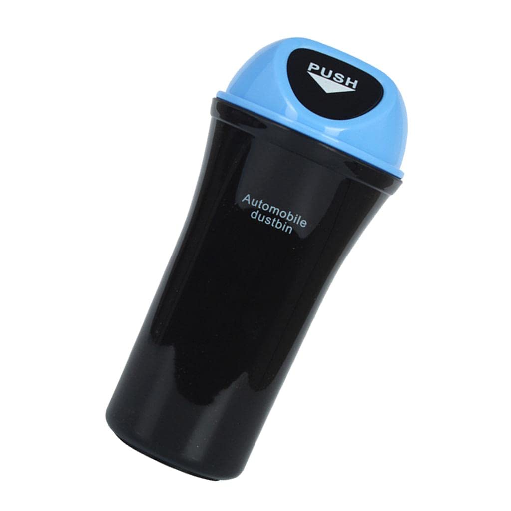 ATORSE Removable Car Trash Can Garbage Mini Dust Bin Ashtray Cup with Lid Sky Blue