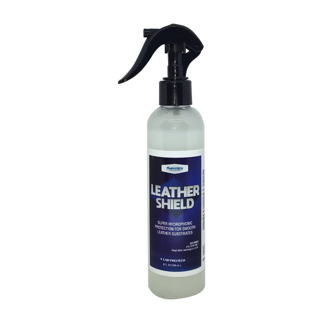 Nanotech Surface Solutions Leather Shield - Leather Conditioner & Sealer - Sio2 & Wax Blend For Use On Car Interiors, Leather Apparel, Shoes, Boots, Bags, Furniture & More - 8 Oz.