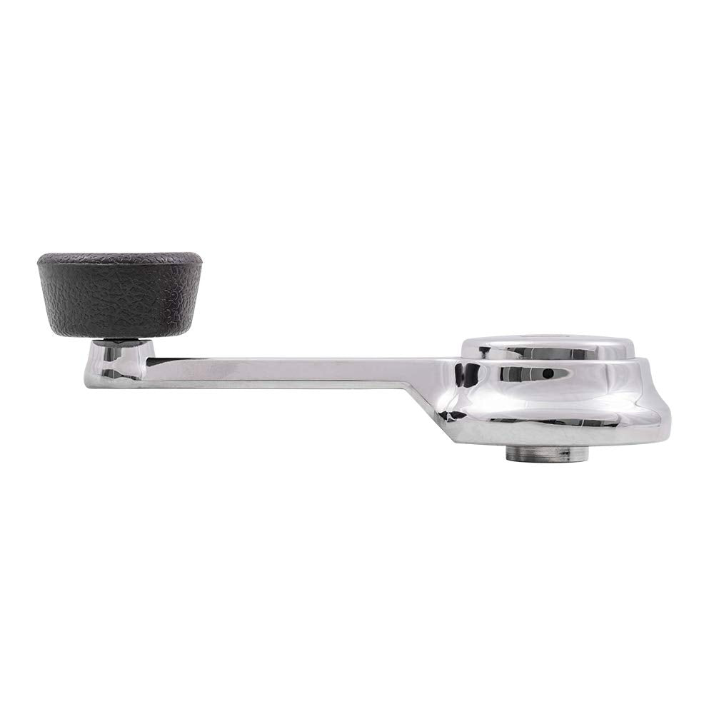Brock Replacement Pair Set Manual Window Crank Handles Chrome with Black Knobs compatible with SUV Pickup Truck 35025098 5AB84LX
