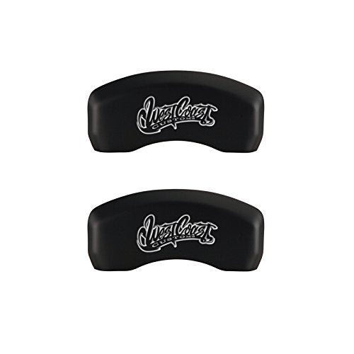 Mgp Caliper Covers 16223Swccmb Matte Black Powder Coat Finish 'West Coast Customs Baseball' Logo Engraved Front/Rear Caliper Cov