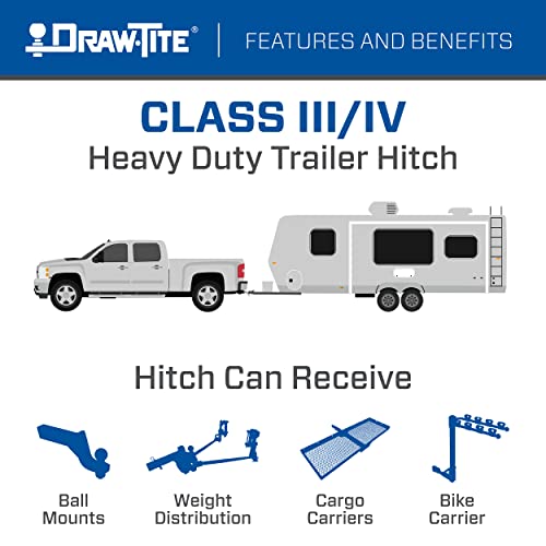 Draw-Tite 76592 Class 3 Trailer Hitch, 2 Inch Square Receiver, Compatible With 2022-2025 Kia Ev6.