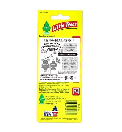 Little Trees Cardboard Hanging Car, Home & Office Air Freshener, Summer Linen (Pack Of 12)