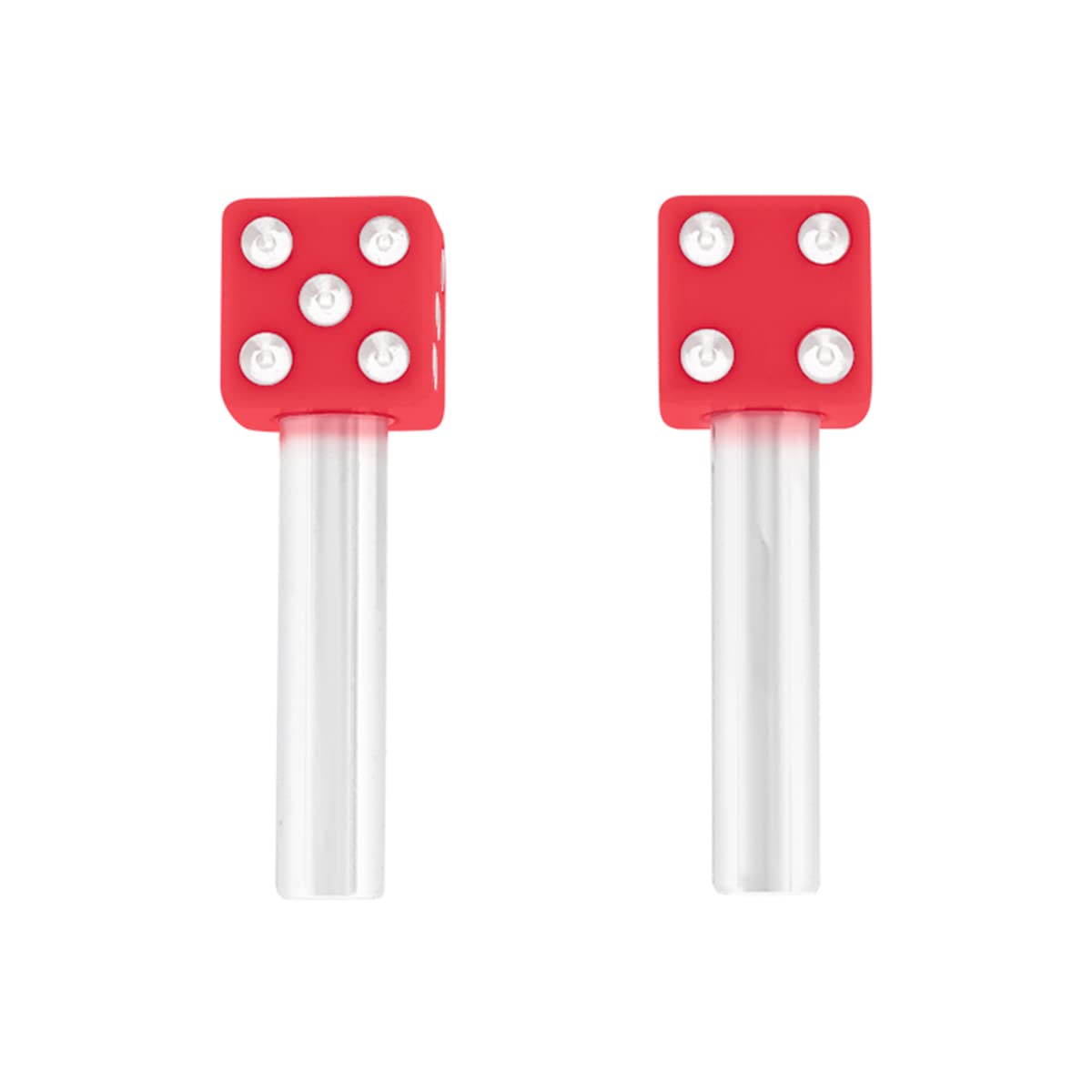 United Pacific 70040 High Impact Plastic Construction Dice Door Lock Knobs For Classic & Vintage Cars/Trucks, 10-32 Thread - Red