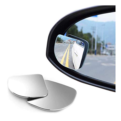 Automaze 3R 360 Degree Car Wide Angle Triangle Blind Spot Flat Lower Mirror(Set Of 2, Triangle, 3R056) | For Car