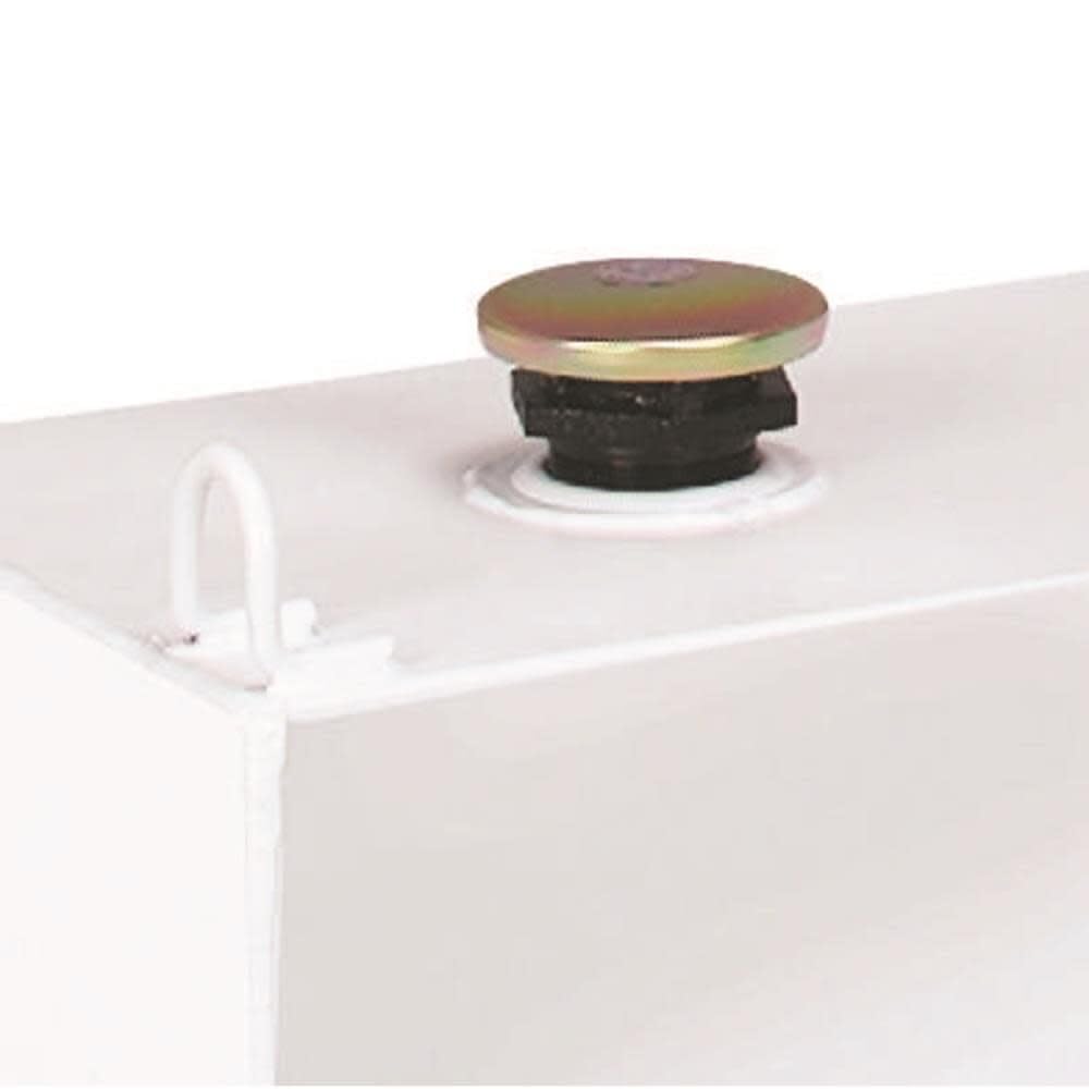 Jobox Crescent 50 Gallon White Square Steel Liquid Transfer Tank For Trucks - 485000, 23.25X24X23.25