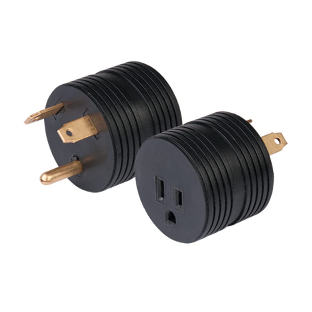 Marinco 3015RVSA-B Round RV Adapter - 15A (125V) Female to 30A (125V) Male