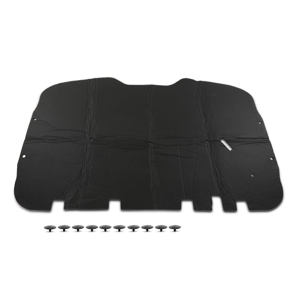 PIT66 Hood Insulation Pad 1/2 with Clips Compatible with Chevy Tahoe 2000-2006/Compatible with Chevy Suburban 1500 2500 2000-200