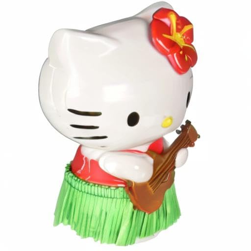 CHROMA Hello Kitty Hula Dancer Dashboard Auto Ornament - White/Black/Green, Model 048004
