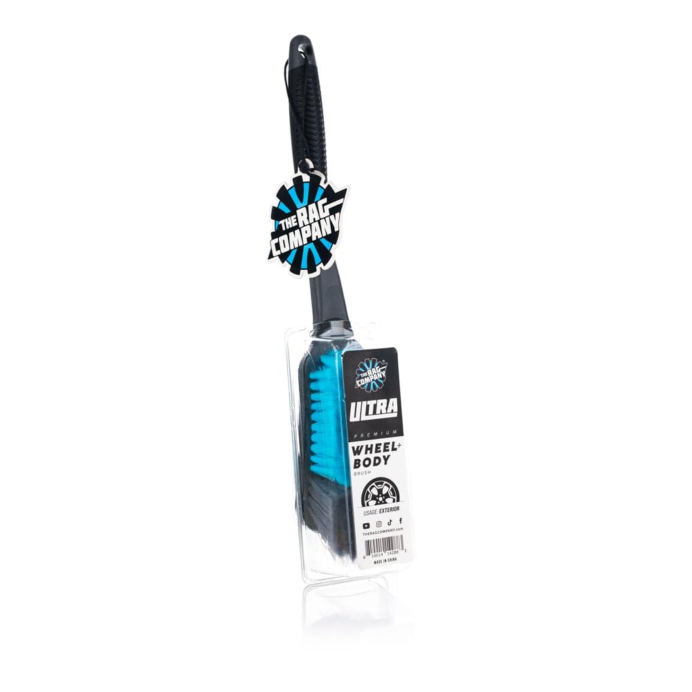 The Rag Company - ULTRA Wheel and Body Brush - Multi-Directional Soft Tip Bristles Safe for Wheels, Tires, and Body Panels on Ca