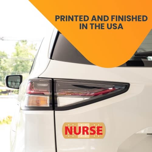 Magnet Me Up Nurse Band Aid Magnet Decal, 3X8 Inches Heavy Duty Automotive Magnet For Car Truck Suv