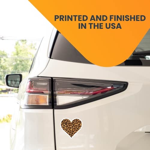 Magnet Me Up Leopard Print Heart Magnet Decal, 5 Inches, Heavy Duty Automotive Magnet For Car Truck Suv Or Any Other Magnetic Su