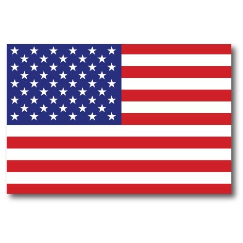 Magnet Me Up American Flag Automotive Magnet Decal, 4X6 Inches, 4 Pack, Red White And Blue, Heavy Duty Magnetic Vinyl For Car Tr
