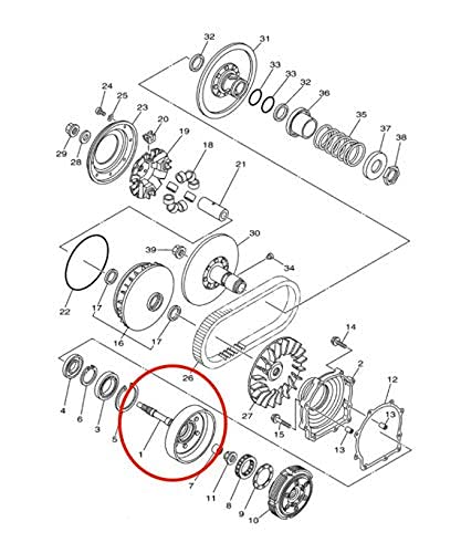 Wet Clutch Cover Housing Fit Yamaha Grizzly Rhino 700 Yfm700 (2007-2012)