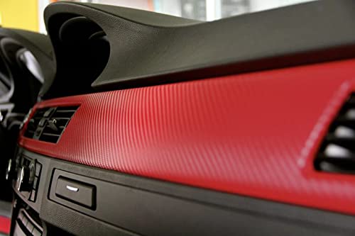 VViViD® XPO Red 3D Carbon Fiber Vinyl Wrap Roll, 5ft x 3ft, Air Release Technology, Durable, Flexible, Easy to Apply