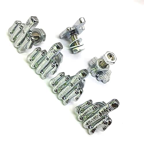License Plate Bolts, 4 Pcs Stainless Steel License Plate Screw For Motorcycle Chopper Car Tag Frame Windshield Trim (Silver)