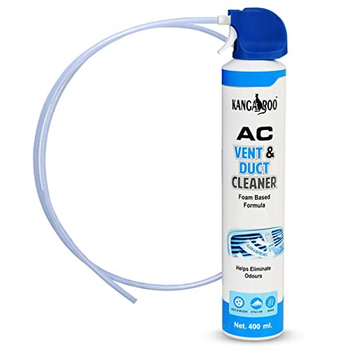 Kangaroo Car Ac Vent & Duct Cleaner Odour Neutralizer Spray Form With Long Nosal Pipe For Effective Cleaning 400 Ml  Pack Of 1
