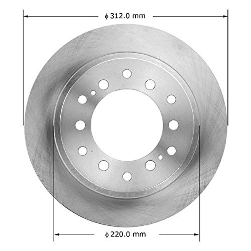 Bendix Premium Prt6067 Rear Brake Rotor For Lexus Gx460 2023-2010, Toyota 4Runner 2023-2010, Fj Cruiser 2014-2010