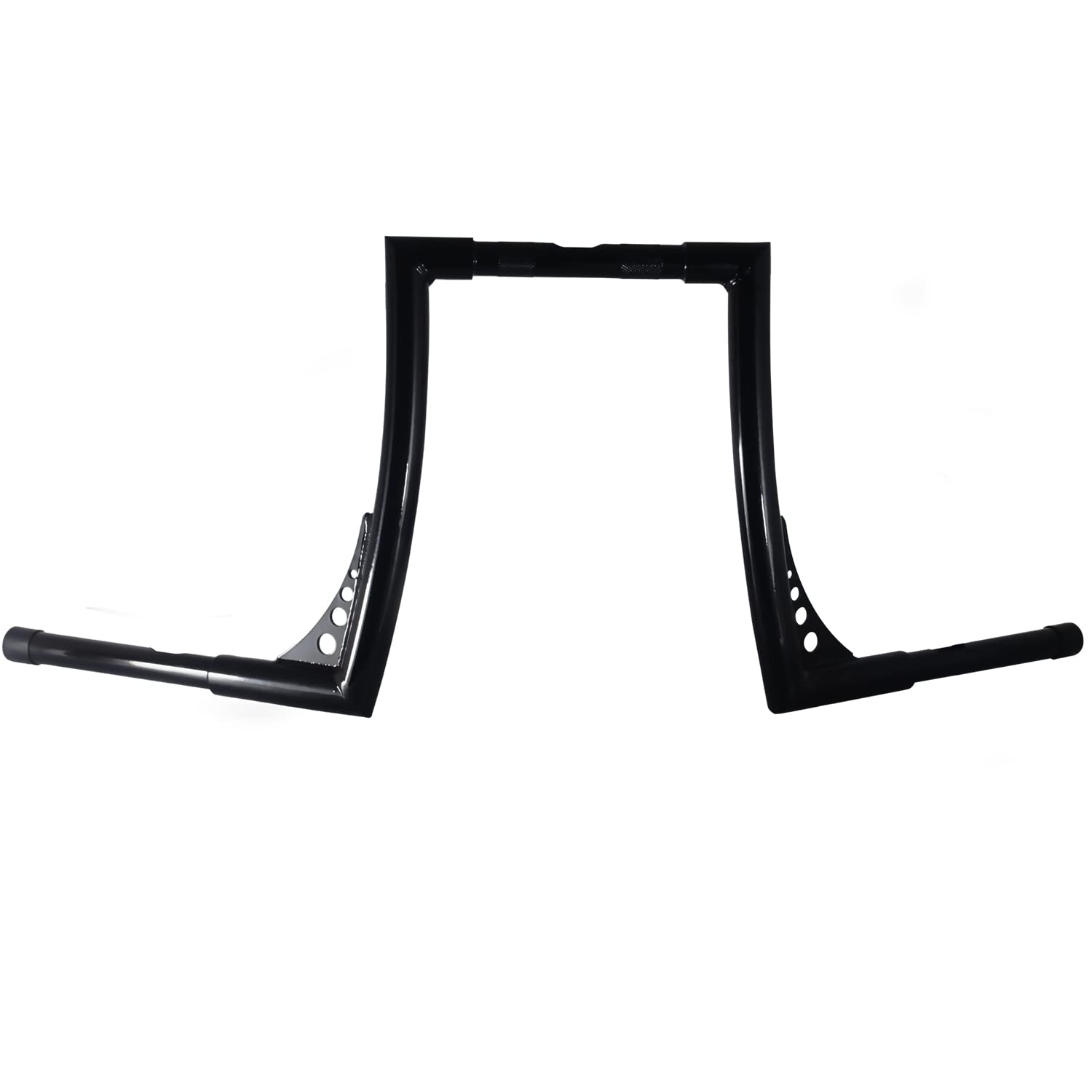 Gloss Black 14 Inch Rise 1-1/4'' Batwing Ape Hangers Handlebar Compatible With Harley Softail Flst Fxst Sportster Xl 883 1200 To